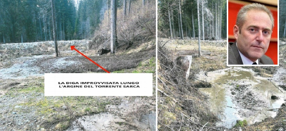Una “diga“ per contenere il letame che scivola verso il torrente, Degasperi: “Gli sversamenti proseguono indisturbati